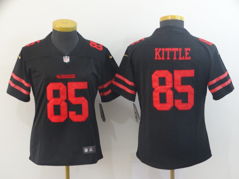 Women San Francisco 49ers #85 Kittle black Nike Vapor Untouchable Limited Player NFL Jerseys